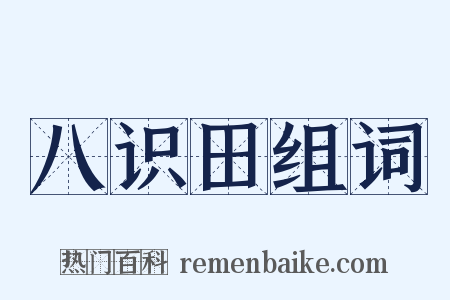 八识田组词是什么意思的图片